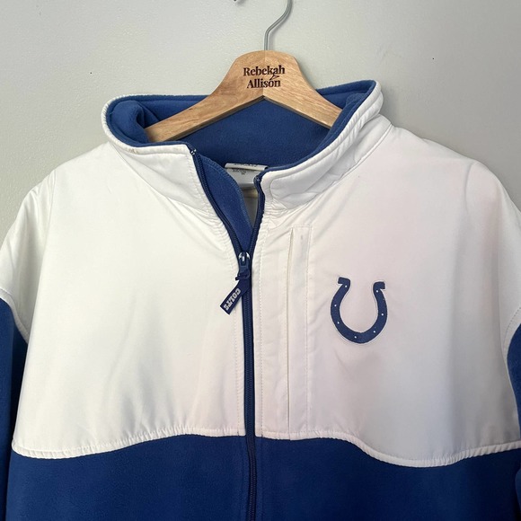 NFL Colts Blue Fleece Full Zip Jacket in Men's Size XXL - Picture 5 of 16